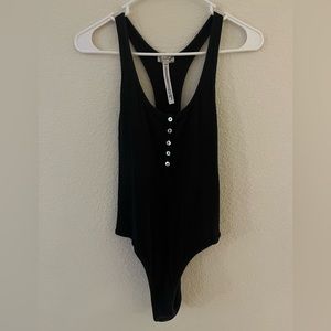 Free People Navy Blue Bodysuit
